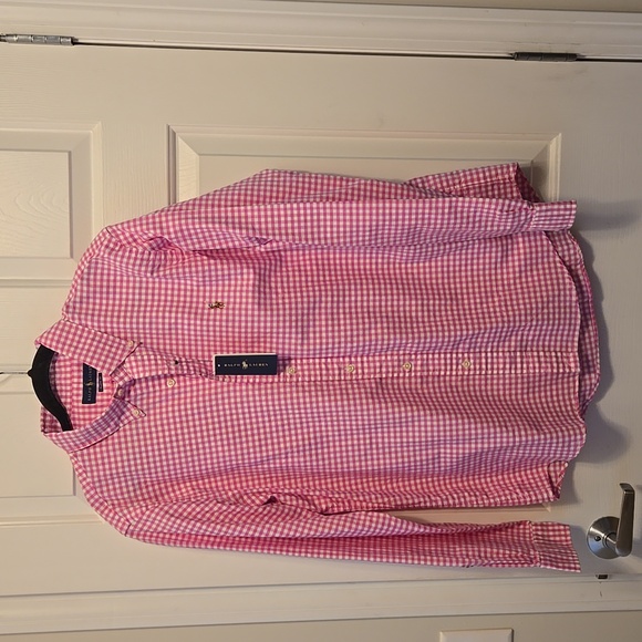 Ralph Lauren Other - Ralph Lauren Pink&White Gingham Check Classic Fit Shirt. SZ L. Brand New W/Tags